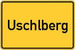 Place name sign Uschlberg, Oberpfalz