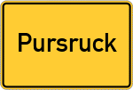 Place name sign Pursruck