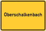 Place name sign Oberschalkenbach