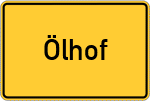 Place name sign Ölhof