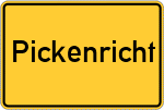 Place name sign Pickenricht