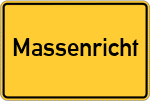 Place name sign Massenricht, Oberpfalz