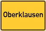 Place name sign Oberklausen