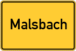 Place name sign Malsbach