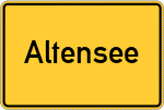 Place name sign Altensee