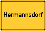 Place name sign Hermannsdorf
