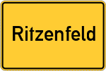 Place name sign Ritzenfeld