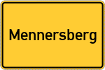 Place name sign Mennersberg, Oberpfalz