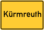 Place name sign Kürmreuth