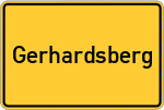 Place name sign Gerhardsberg