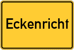 Place name sign Eckenricht
