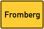 Place name sign Fromberg