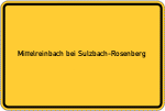 Place name sign Mittelreinbach bei Sulzbach-Rosenberg