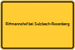 Place name sign Rittmannshof bei Sulzbach-Rosenberg