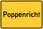 Place name sign Poppenricht