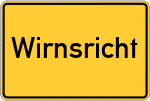 Place name sign Wirnsricht