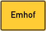 Place name sign Emhof