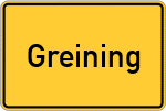 Place name sign Greining