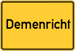 Place name sign Demenricht