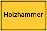 Place name sign Holzhammer