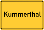 Place name sign Kummerthal