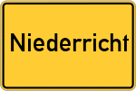 Place name sign Niederricht