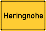 Place name sign Heringnohe, Oberpfalz
