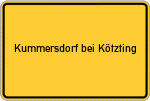 Place name sign Kummersdorf bei Kötzting