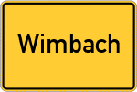 Place name sign Wimbach