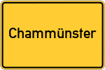 Place name sign Chammünster