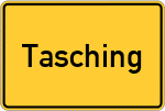 Place name sign Tasching, Oberpfalz