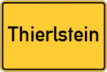 Place name sign Thierlstein