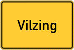 Place name sign Vilzing, Oberpfalz