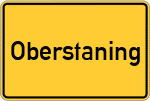 Place name sign Oberstaning