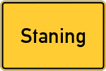 Place name sign Staning