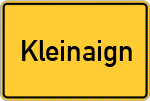 Place name sign Kleinaign