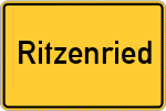 Place name sign Ritzenried