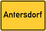 Place name sign Antersdorf