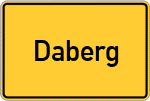 Place name sign Daberg