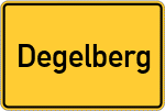 Place name sign Degelberg