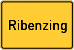 Place name sign Ribenzing, Kreis Kötzting