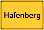 Place name sign Hafenberg