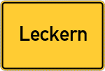 Place name sign Leckern