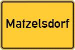 Place name sign Matzelsdorf