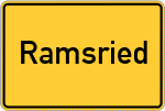 Place name sign Ramsried