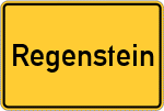 Place name sign Regenstein