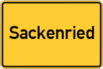 Place name sign Sackenried