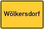 Place name sign Wölkersdorf