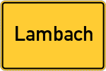 Place name sign Lambach, Niederbayern