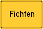 Place name sign Fichten